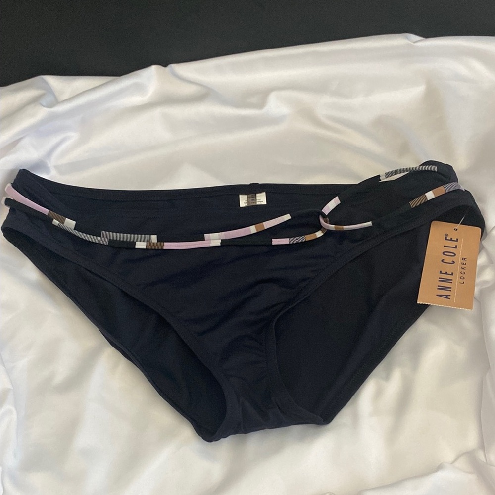 🖤NEW Anne Cole Locker Black/Lavender Bikini Bottoms🖤